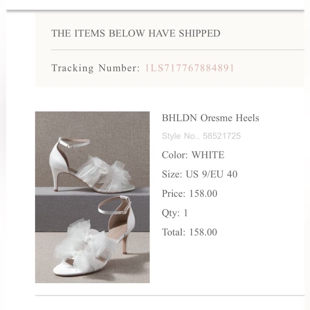 BHLDN Double Tulle Bow Heel